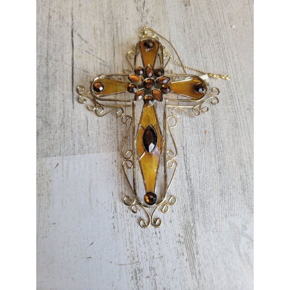 Unique mini brown tinted religious ornament Xmas - Picture 2 of 6